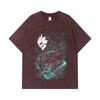 275 GSM Washed T-shirts 100% Cotton Kaiju No 8 V8 Kafka Print Unisex Heavy Cotton T Shirt