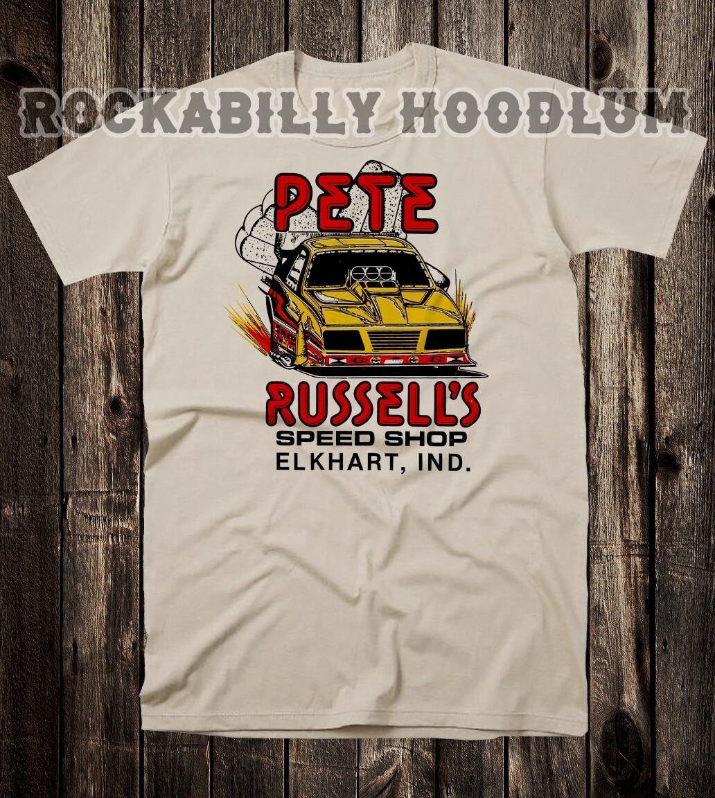 Hot Rod Tee T Shirt Drag Race Racing Nostalgia Pete Russells Speed Shop Indiana XXL