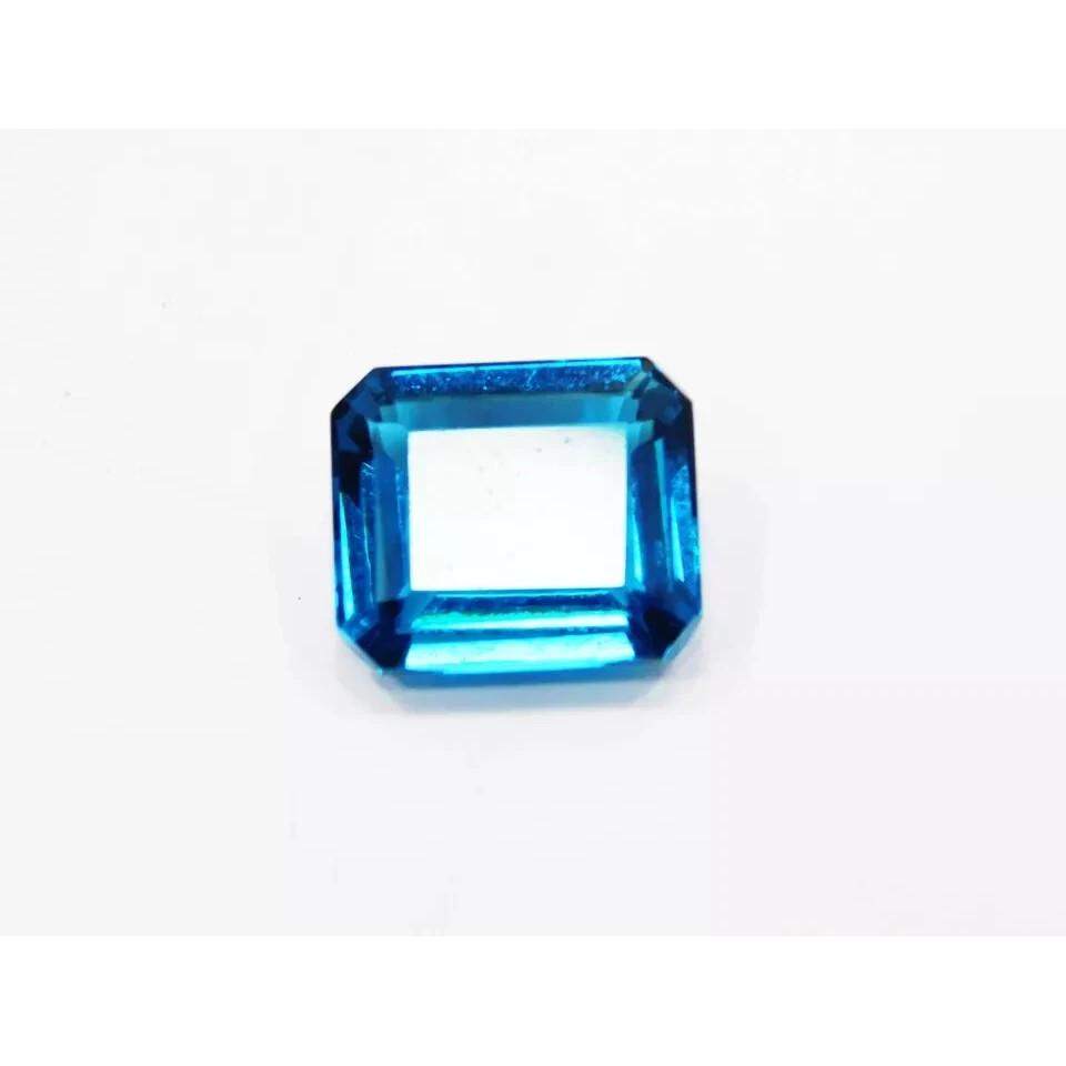 Brazilian Blue Topaz Natural 18-20 Ct Emerald Cut Stunning Certified Gemstone