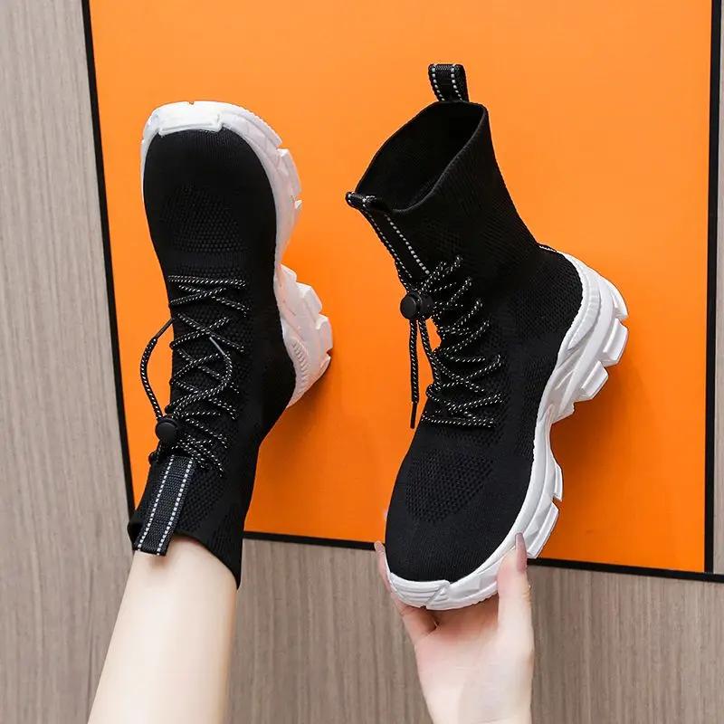 Fashion Fashion 2025 Spring Autumn High on Platform Ladies Footwear Original Offer Comfortable and Elegant Stylish Casual Women's Shoes