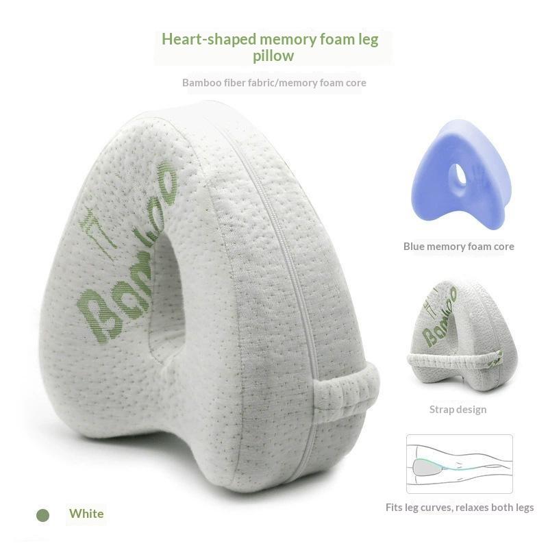 Heart Shaped Breathable Leg Pillow Orthopedic Memory Foam Knee Support Cushion for Elderly Side Sleepers Pain Relief