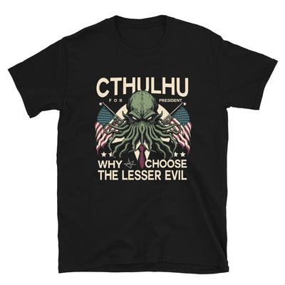Funny 2024 Elections Cthulhu for President T-Shirt Unisex T-Shirt