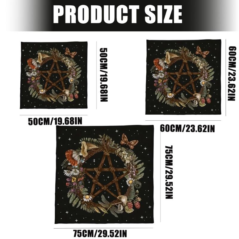 Divinations Tablecloth Star Plant Astrology Tarots Card Tablecloth Altars Cloth Divinations Board Game Accessory