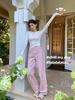 2026 Spring/Summer Women's White Patchwork Long Sleeve Knit Top