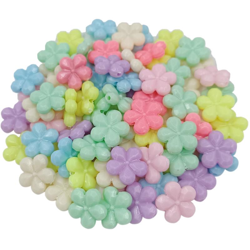 

Приналежності для вечірок для дому Підвіски Розпірні намистини Нові для виготовлення ювелірних виробів Різнокольорові квіткові намистини у формі серця Барвисті блискучі акрилові 20 шт. 1