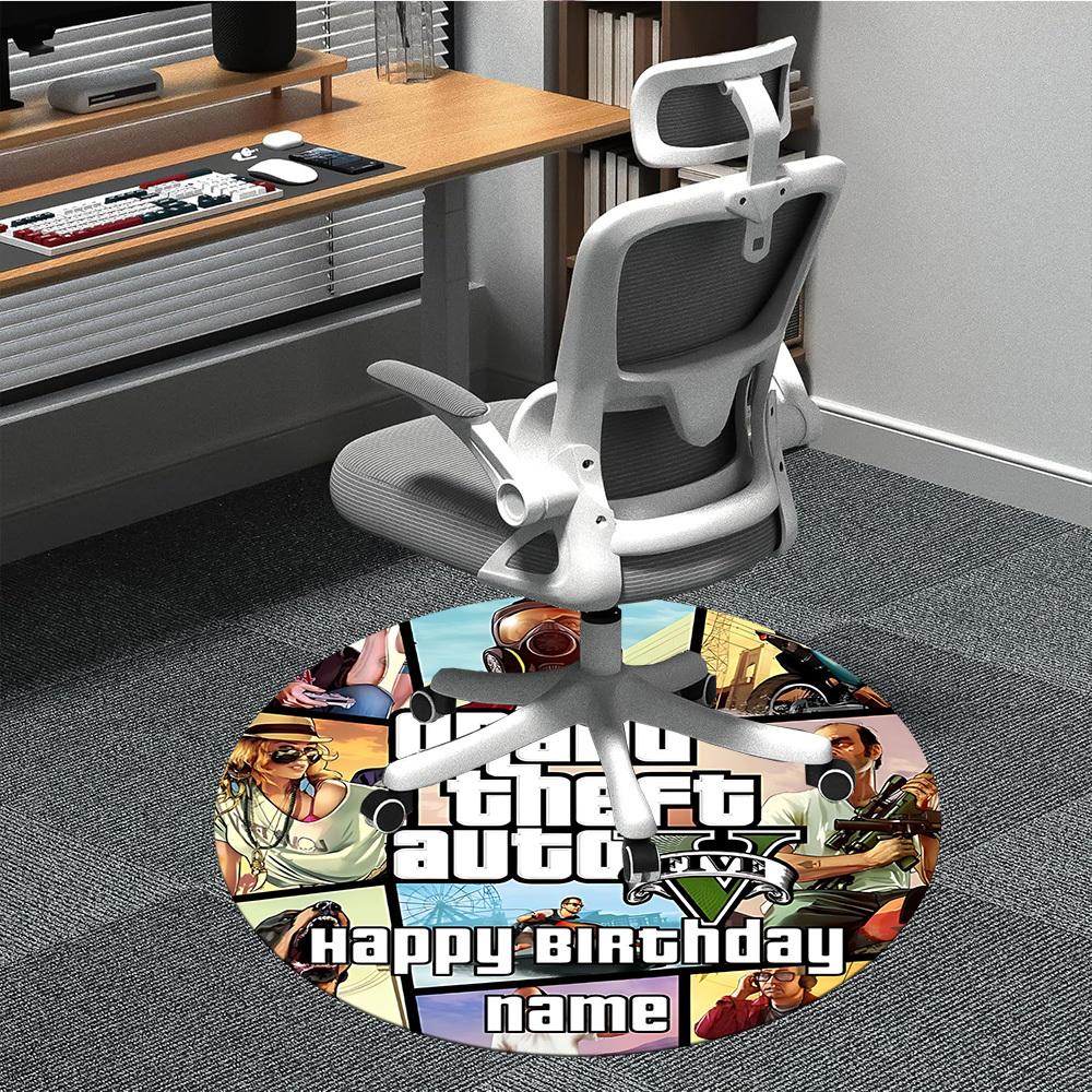 

Круглый ковер для офиса GTA, Под офисные стулья, Спальня, Гостиная, Домашний декор a0908165 80cm by 80cm