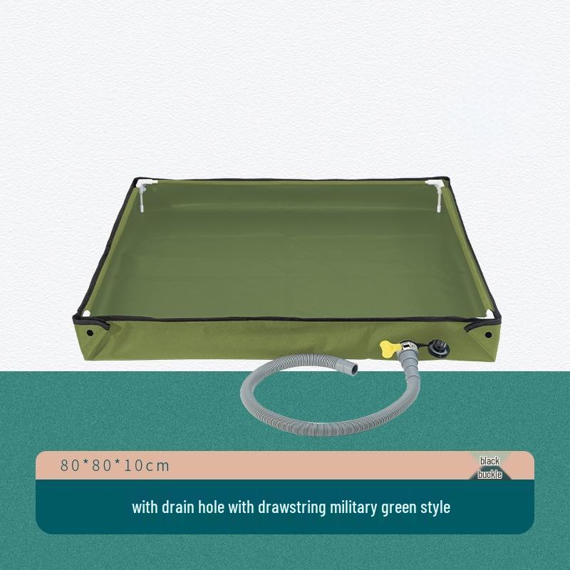 Foldable Portable PVC Outdoor Shower Tray for Camping, Sand Play, Fishing, Garden Washing, and Water Collection.