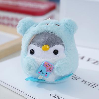 Roztomilý tučniak bábika kľúčenka dievča kreslená auto plyšová kľúčenka kawaii dámska taška doplnky
