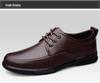 Autumn New Men’s Breathable Leather Loafers - Soft Sole Cowhide Casual Shoes for Middle-Aged Men