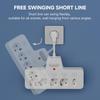 European standard multi socket lighting power socket, made of PC fire-resistant and flame-retardant material, equipped with small night lights