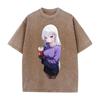 Anime Re ZERO Starting Life In Another World Emilia Clothing Men Women Tshirts Washed Cotton Tee Retro T-shirt Harajuku T Shirt