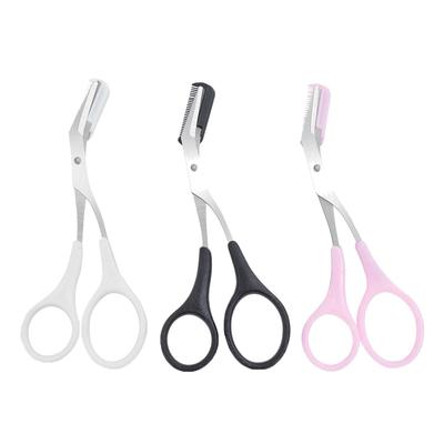 Tijeras recortadoras de cejas, productos de belleza para mujeres, tijeras para cejas con peine, herramientas de maquillaje de acero inoxidable, tijeras de belleza