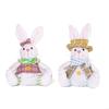 KX4B Plush Rabbit Ornament Glowings Easter Rabbit Decorations for Table
