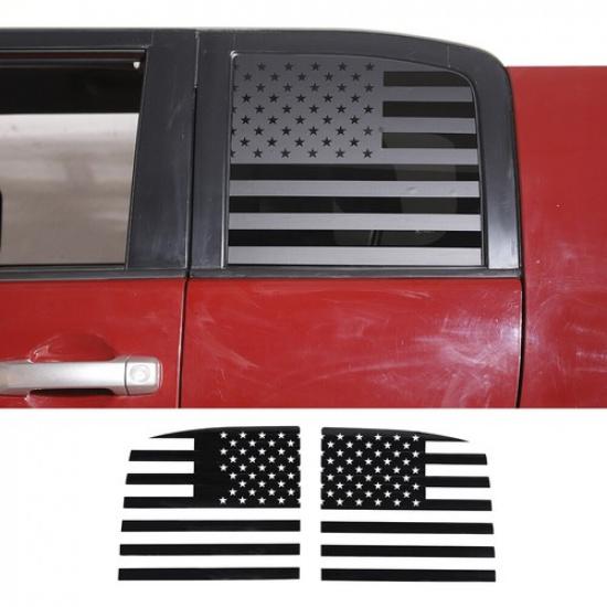 Black US Flag Rear Window Glass Sticker Decal Cover For Toyota FJ Cruiser 07-21