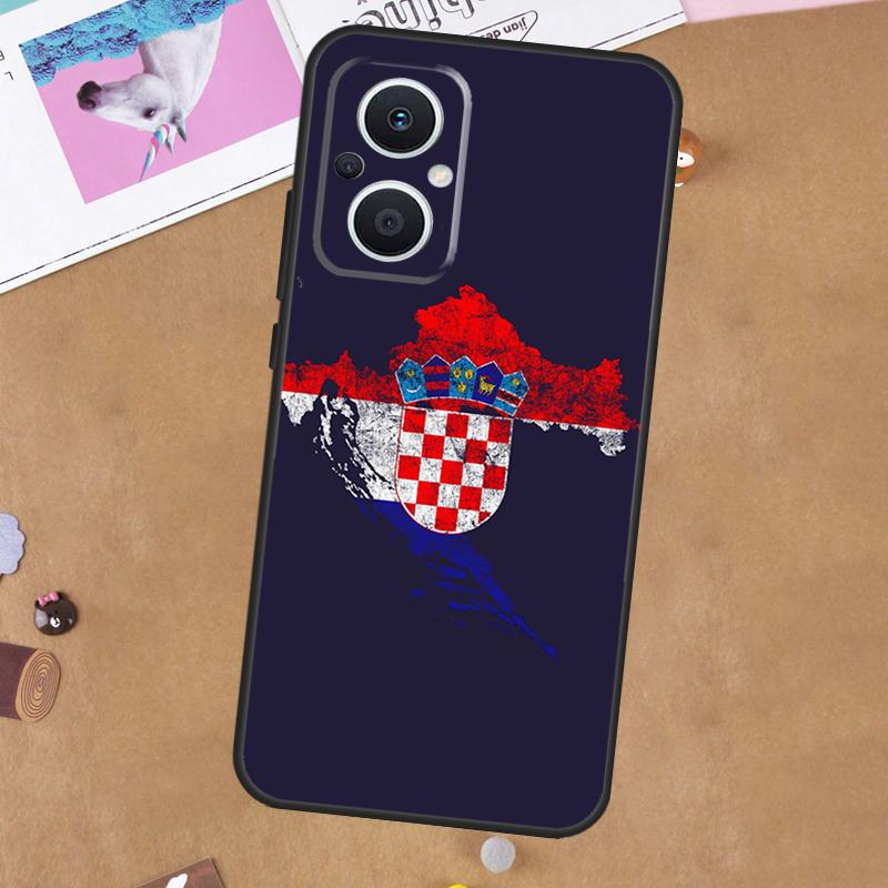 Croatia Coat Of Arms Flag For OPPO Reno 13F 11F 12F 14F 10 11 12 13 14 Pro 8T 7 8 Lite OPPO Find X9 X8 X6 X5 Pro Case
