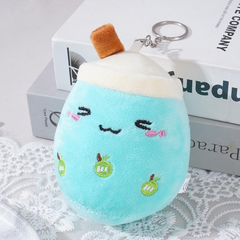 Fruit Bubble Tea Plush Keychain Doll Gift