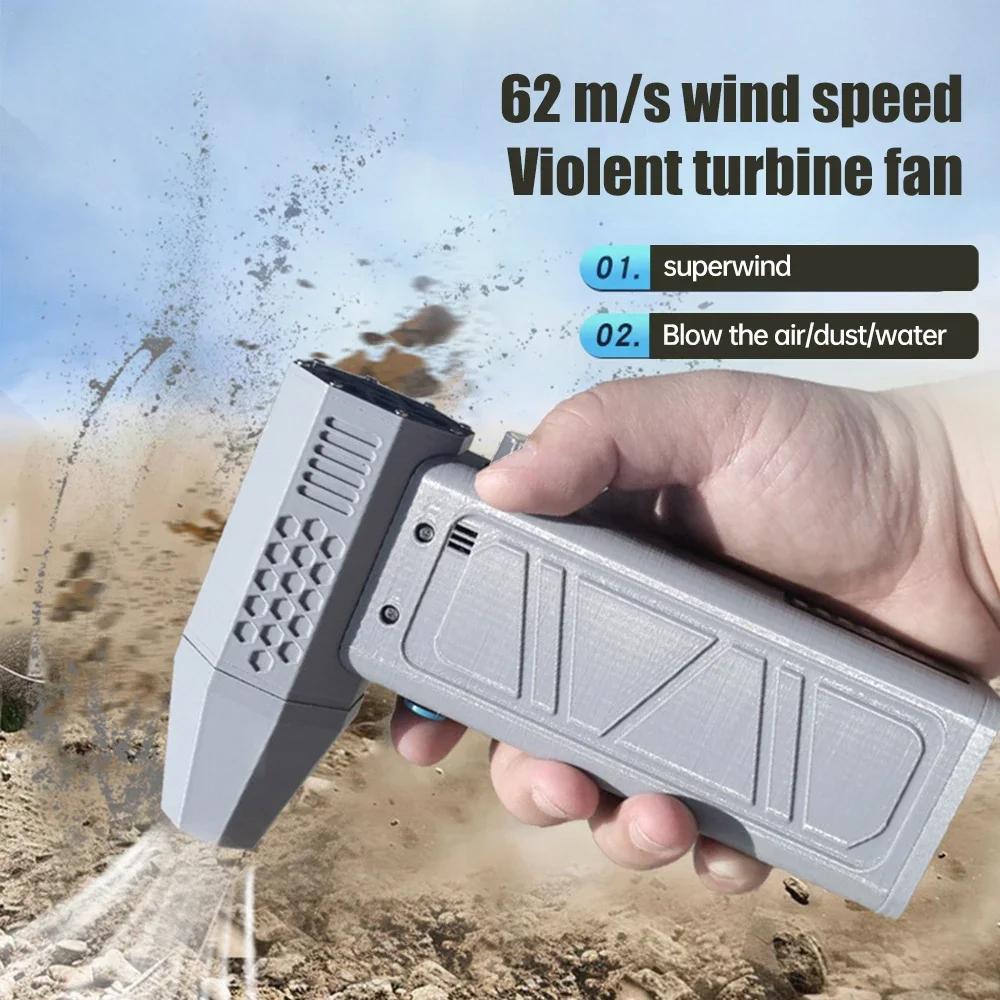2025 Mini Turbo Jet Fan 140000RPM Brushless Motor Adjustable wind speed Handheld Duct Fan 52M/S Turbo Fan with Power Display