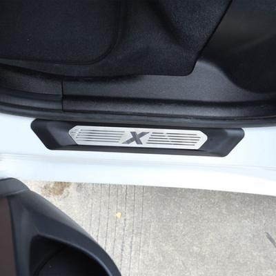 Steel Interior Rear Car Door Sill Protector Cover Tirm For BMW X3 G01 2018-