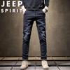 JEEP SPIRIT Men's Slim Fit Elastic Drawstring Jeans