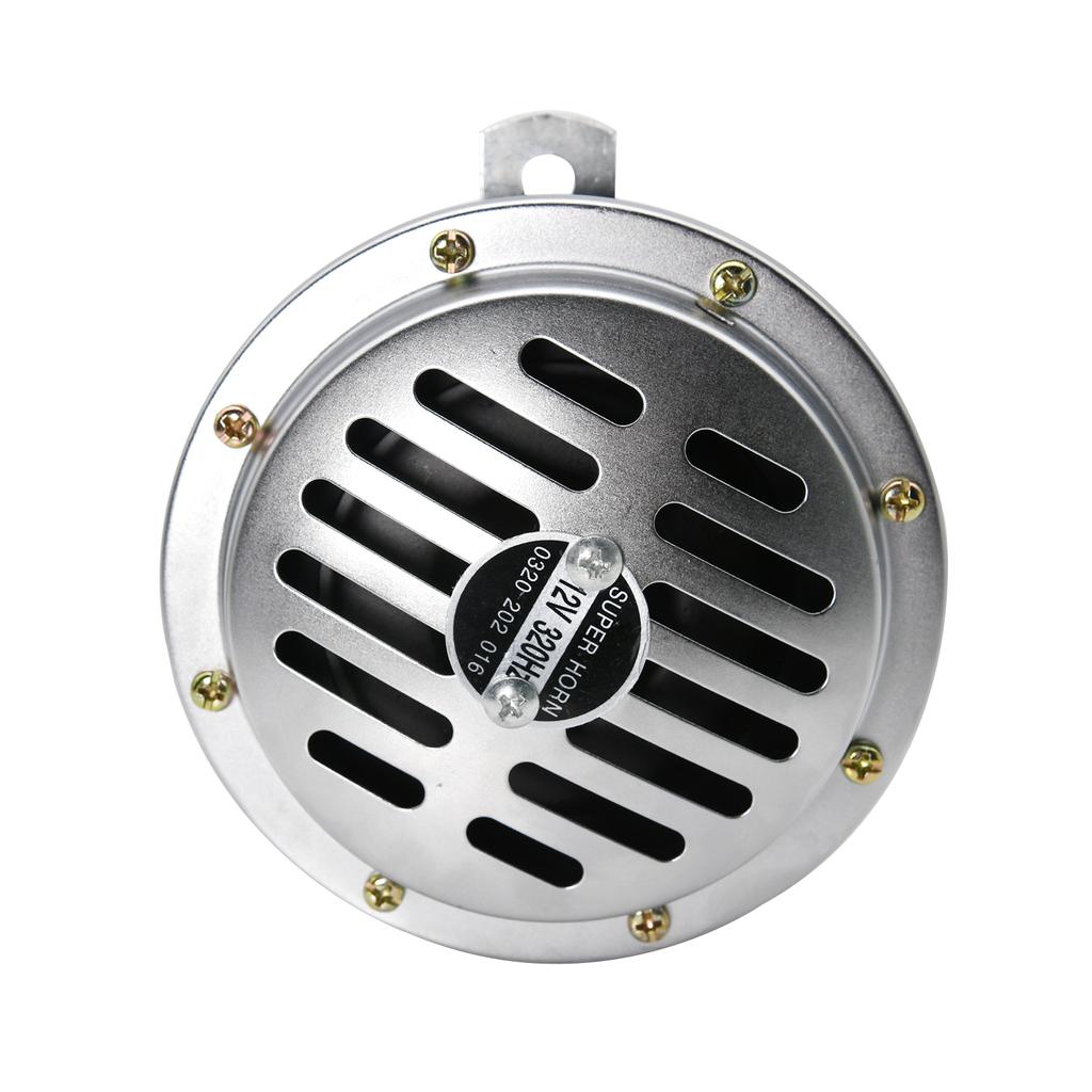 12V Motorcycle Horn Chrome Round Slotted Grille Car Horn Cover Speaker Horns Bike 320Hz 240Hz  Fit For Honda for Vehicles Cars