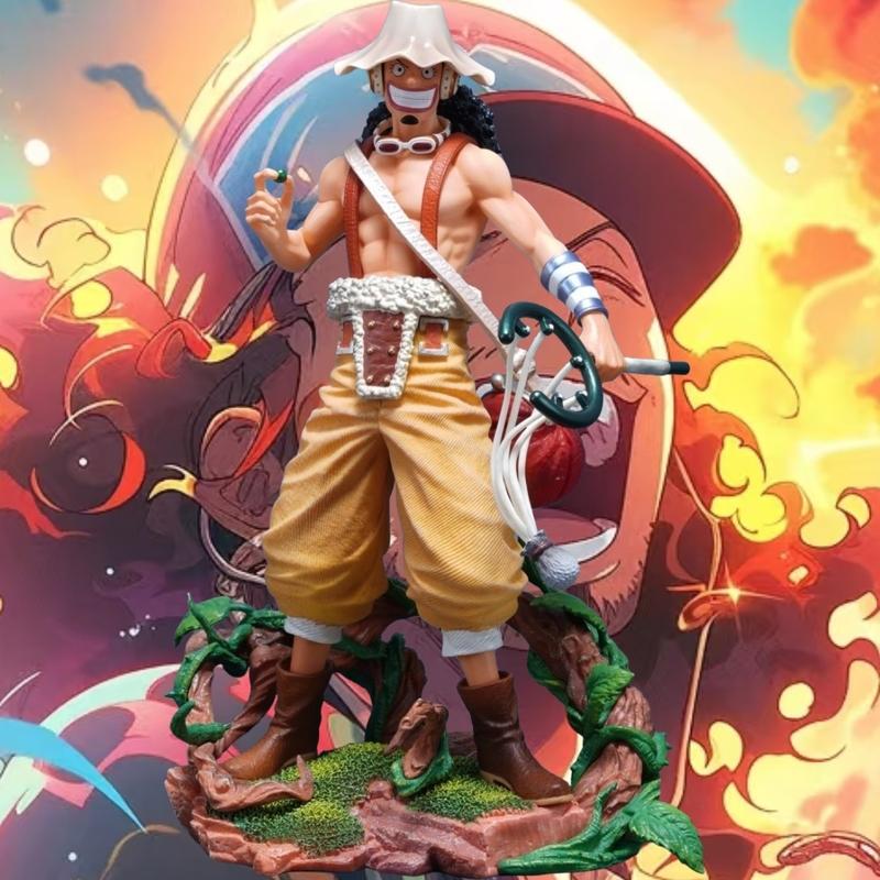 25cm 9.8 inch Anime Usopp Action Figures Pvc Statue Desktop Ornamen Collection Statue Model Decoration Room Desk Toys Children G