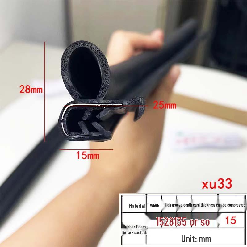 High-Temperature Resistant U-Shaped Rubber Sealing Strip for Dustproofing Electrical Cabinets and Car Doors