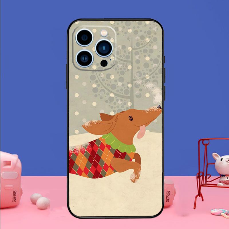 Dachshund Silhouette Dog Phone Case For iPhone 17 Air 16 15 14 11 12 13 Pro Max 13 mini 15 16 Plus 16e Bumper Cover
