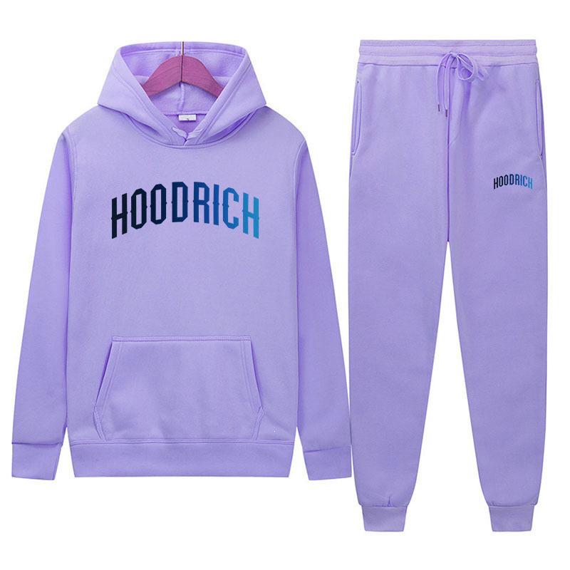Set Două Piese Hanorac cu Imprimeu Model Hoodrich și Bluză de Trening