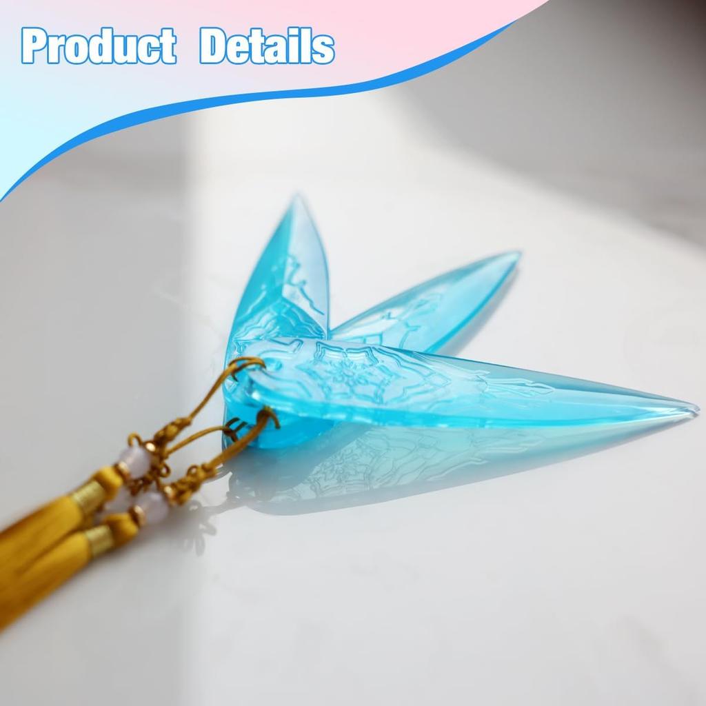 5 Inches Soft Plastic Translucent Dagger Props Safe and Cut-Proof for Zoey Cosplay and Halloween Party