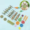 23Pcs Rabbits Chew Toys Wood Small Pet Boredom Breakers Cage Accessories Pet Tooth Grinding Snacks Guinea Pig Dragon Cat Fun Toy