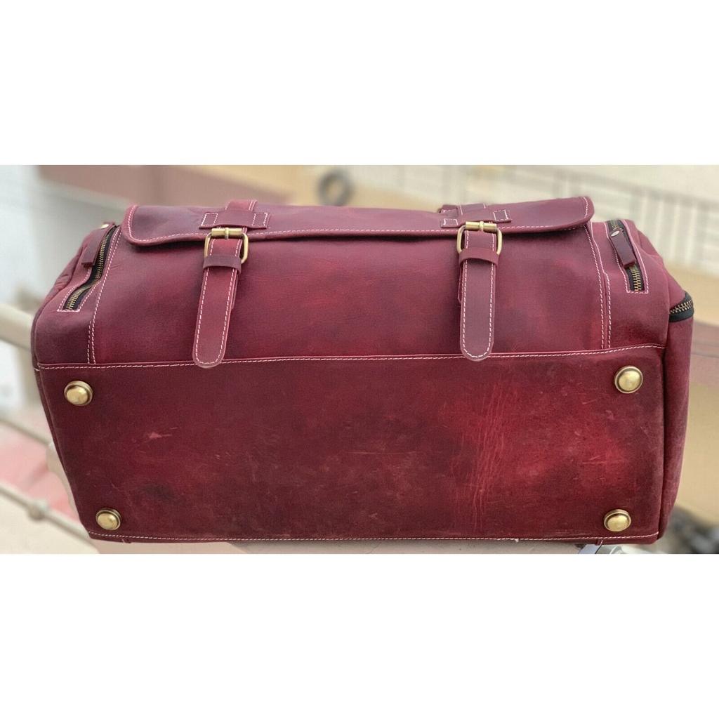 Reisetasche aus echtem Leder, Wochenendgepäck, Reisetasche aus Büffelleder