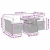 VidaXL Salon de jardin avec coussins 7 pcs noir résine tressée acacia 3327562