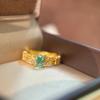 French Style High Carbon Diamond Mint Wheat Ring Unique Elegant Fashionable Womens Jewelry
