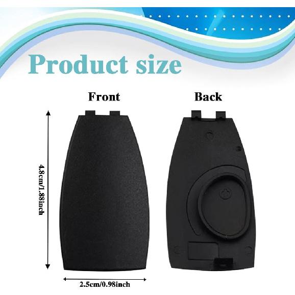 Car Key Rear Cover Replacement, Key Fob Cover, Car Accessories Key Shell Case Compatible with Mercedes Benz B-Class C-Class E-Class W204 3 Buttons