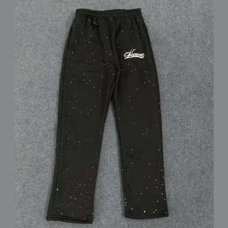 

Свободные и повседневные мужские и женские брюки прямого кроя для осени и зимы 2XL чёрный