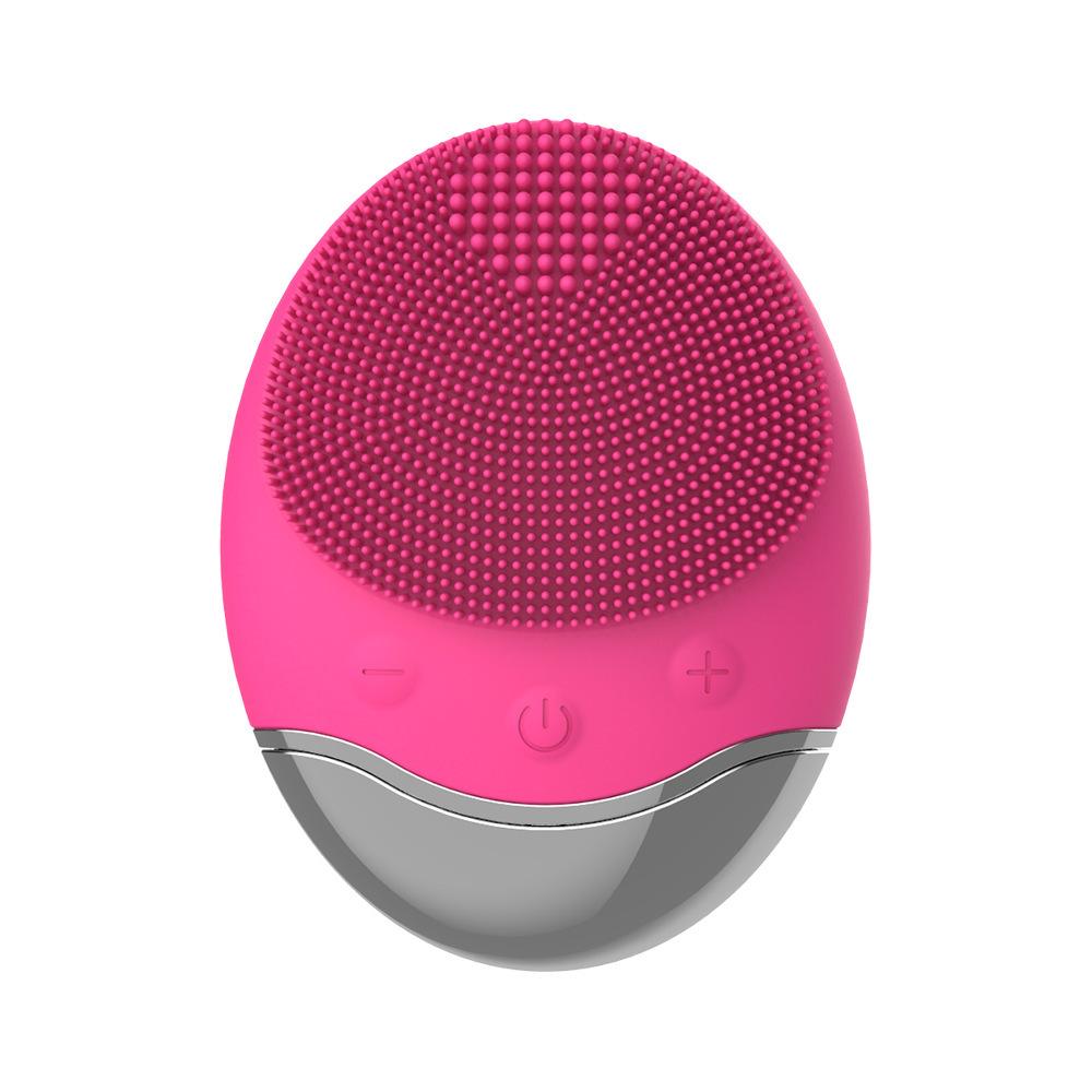 Electric Face Cleaner Sonic Silicone Facial Cleansing Brush Electric Ultrasonic Vibrating Face Massager Mini Pore Deep Cleaning
