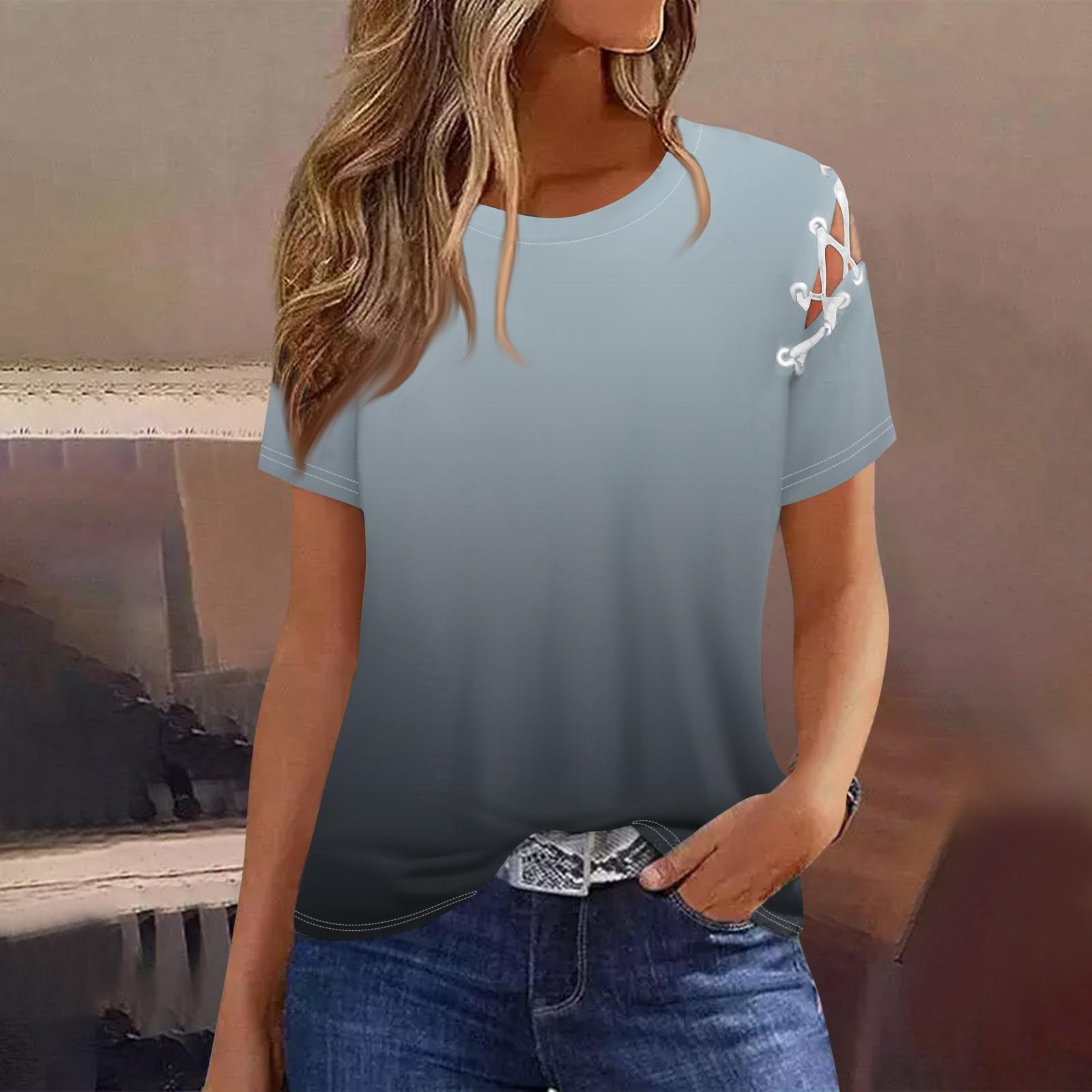 Женская мода Повседневный свободный крой Повседневный модный топ с бретелями в сочетании — фото 5