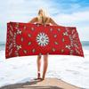 Zwart-wit Print Strandlaken Zwem Badlaken Badkameraccessoires Microvezel Yogamat Sportschool Kamperen Reizen Dames Heren