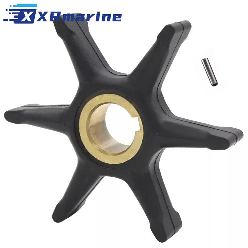 

Water Pump Impeller with Key for Evinrude Johnson 9.5 10 HP Outboard 775519 077833 чёрный