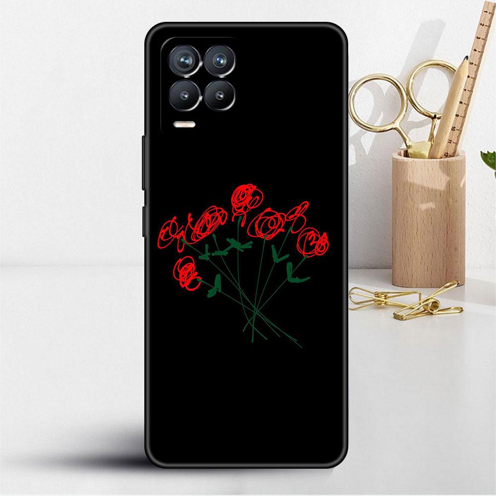 Case For Realme 8 C21y GT Neo 2 3 8i C21 7 C11 6 C12 C35 C3 GT 9 Pro C12 Silicone TPU Phone Cover Flower