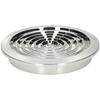 Grille D'aération - KOTARBAU - Rond - Chrome - Diamètre 80 Mm - Moustiquaire