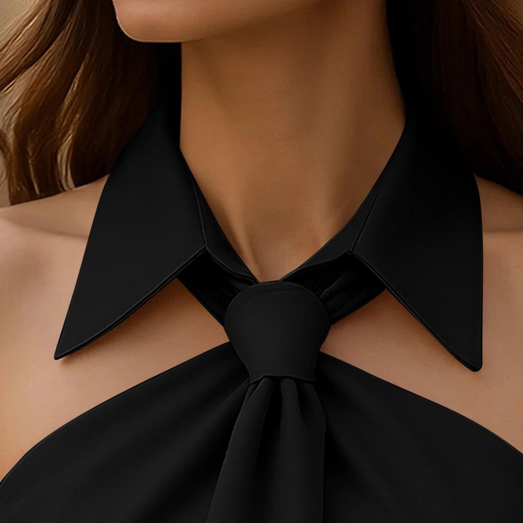 Top Primaverili da Donna Camicetta con Nodo sul Davanti Camicie Estive da Donna Top Eleganti da Donna Abbigliamento da Ufficio alla Moda