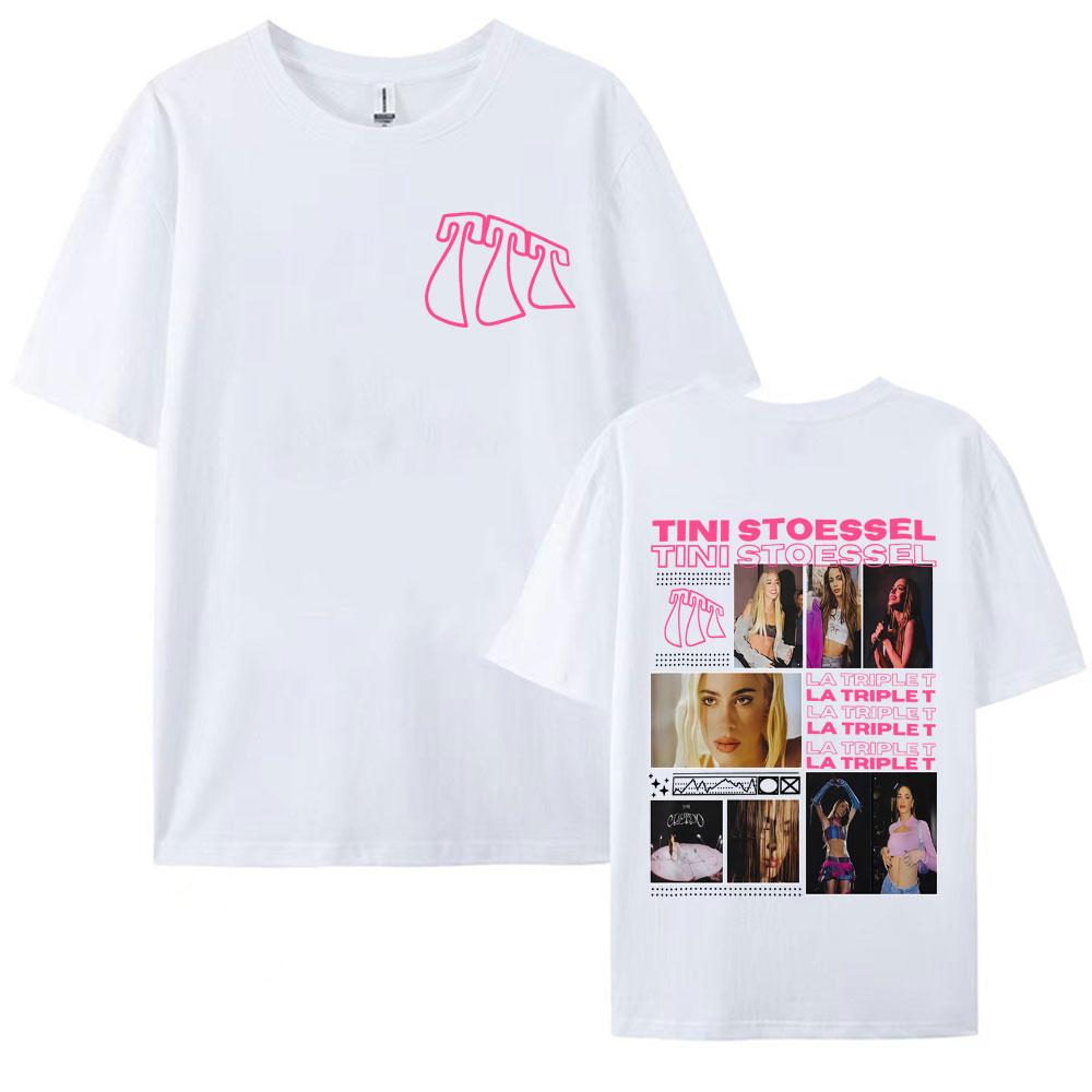 Singer TINI STOESSEL La Triple T Album Tour Tee Shirt Fashion Aesthetic High Street T Shirt Unisex Women Casual 100 Cotton Tshirt
