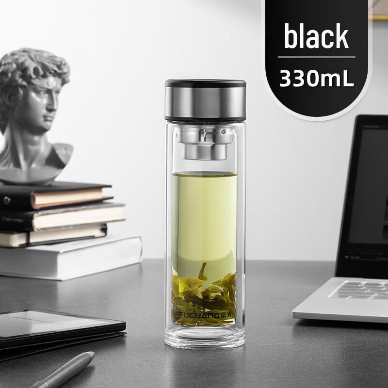 Fuguang Mingqi Double-Wall Portable Glass Tea Tumbler