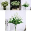 High Realistic 7 Branch Lily Of The Valley Fake Flowers For Stylish Home And Event Decor