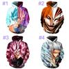 Polyester Dragon Ball Z Super Saiyan Goku Men Women Anime Pullover Hoodie**