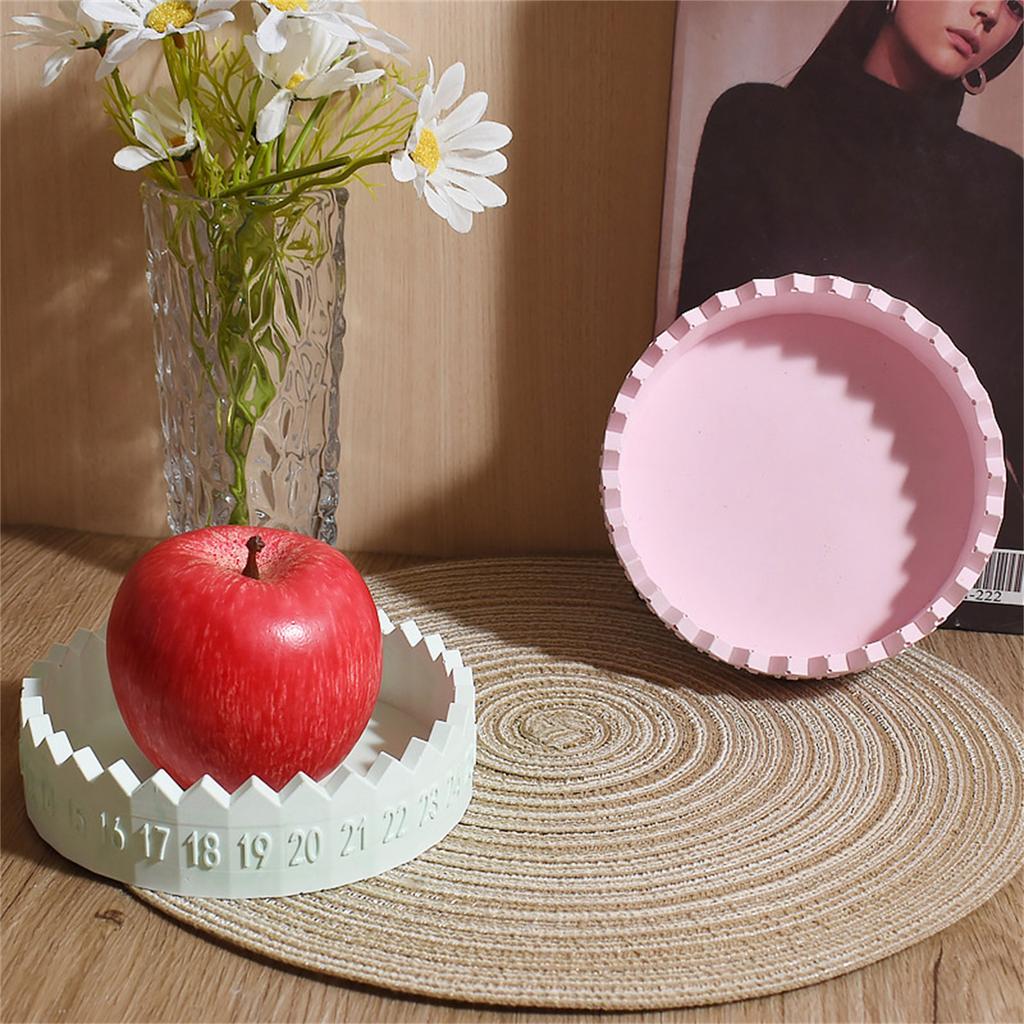 Creative Advent Calendar Countdown Number Tray Mold For DIY Holiday Decorations And Organizer Food Grade Silicone