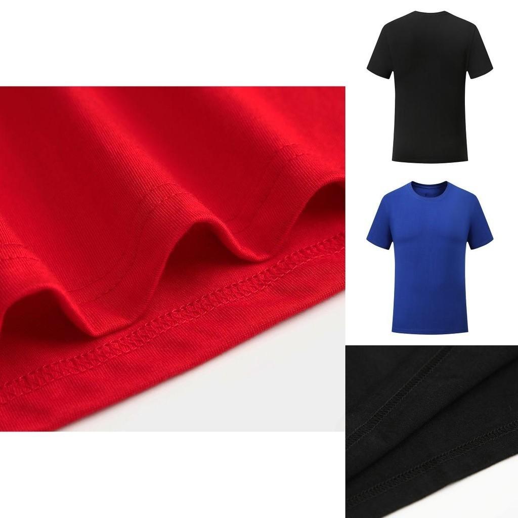 Men Women Plain T Shirts Cotton Comfortable Short Sleeves Crew Neck Top Tee