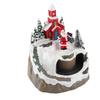 Xmas Music Box Resin Rotating Light Up Train Musical Box Tabletop Ornament for Holiday Home Decor