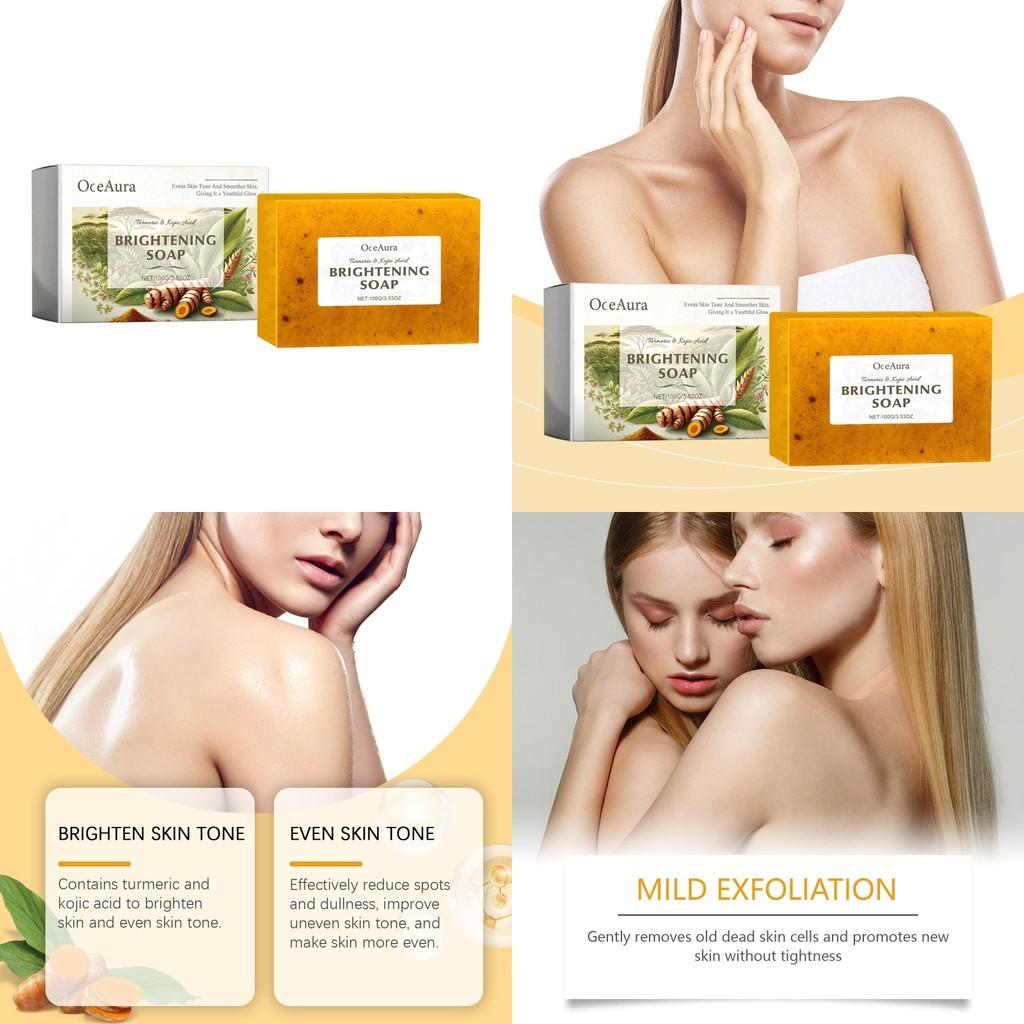 Oceaura Gentle Cleansing Exfoliating Moisturizing Turmeric Soap For Radiant Skin